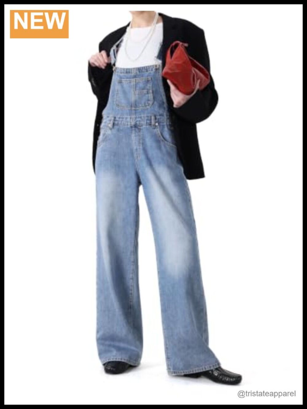 Tall Women's Extra Long Wide Leg Denim Overalls 32 34 36 Inseam